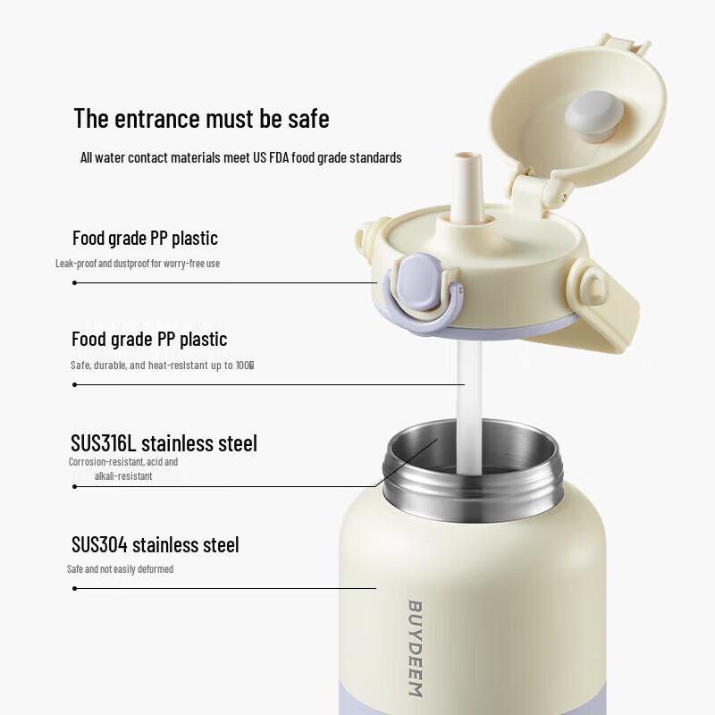 Buydeem 1L Portable Insulated Water Bottle