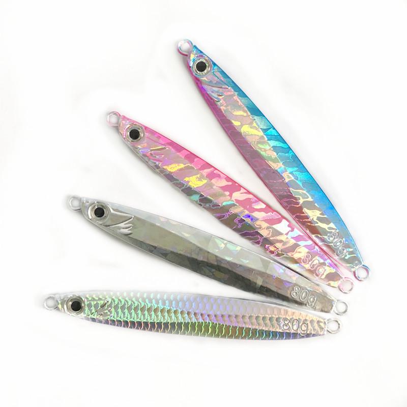 Slow Jigging Double Hook Hard Bait Iron Plate Lure for Freshwater and Saltwater Fishing