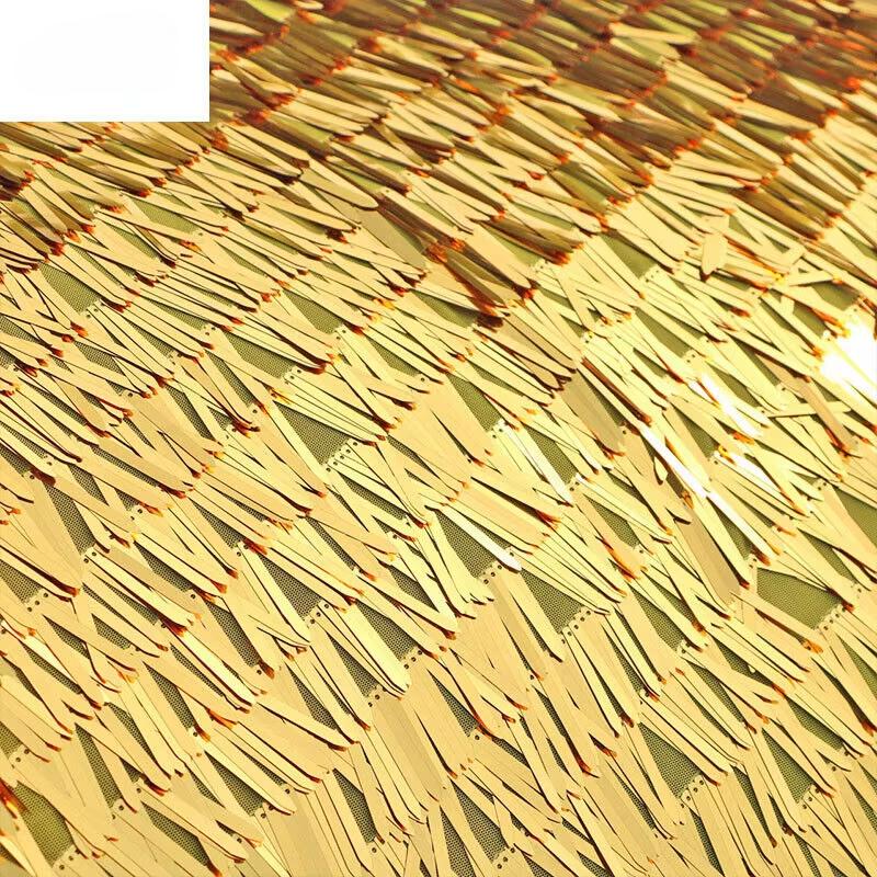 

50x130 см Длинный Шип Блестки Серебряная Вышивка Сетчатая Ткань для Костюма Платья DIY Серебристый Радужный Форма Меча Материал с Блестками 50x130cm