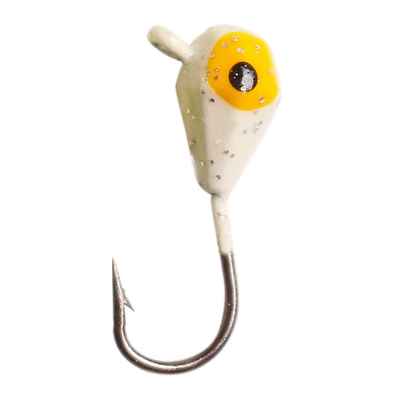 Cross 5-Color Diamond Brushed Lead Head Fishing Hook 1.2g Micro-Lure for Ice Fishing with Soft Bait