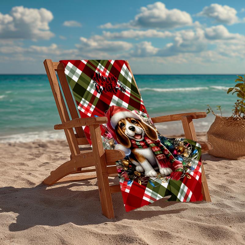 Chrismas Fashion Beach Towel: Ideal for Summer Adventures Soft, absorbent and quick drying suitable for swimming and bathing