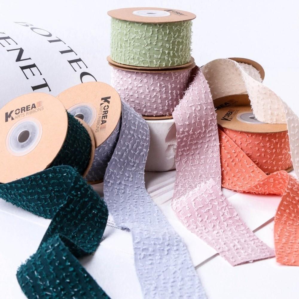 25MM Width Handmade Bow Ribbon Double-sided Concave Convex Textured Ribbon Material Handmade 10yards Hair Sewing Accessories