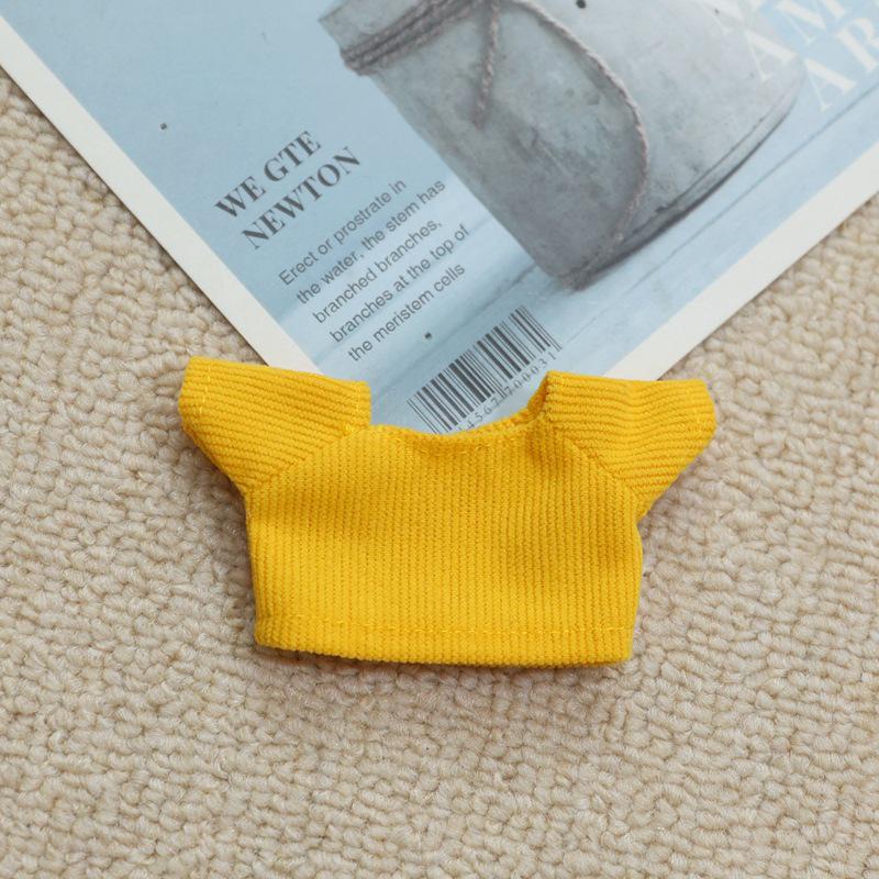 Camiseta Urso Cachorro Mel 10cm Roupa de Vestir Boneca com Arame de Chenille Roupas de Brinquedo Chaveiro.