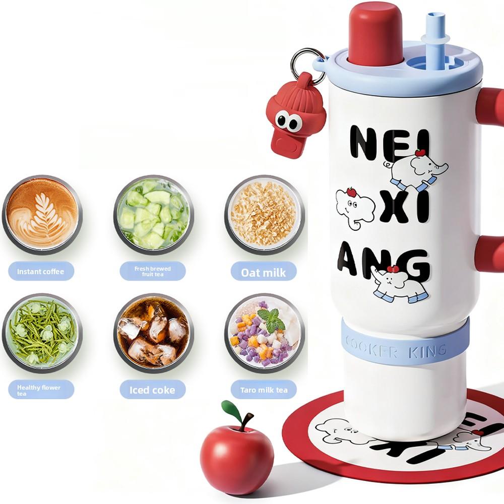 COOKER KING 1200ml Ice Cup316Stainless Steel Insulation Cup Food Grade Kettle with Handle Suitable for OutdoorTravelPortable Cup