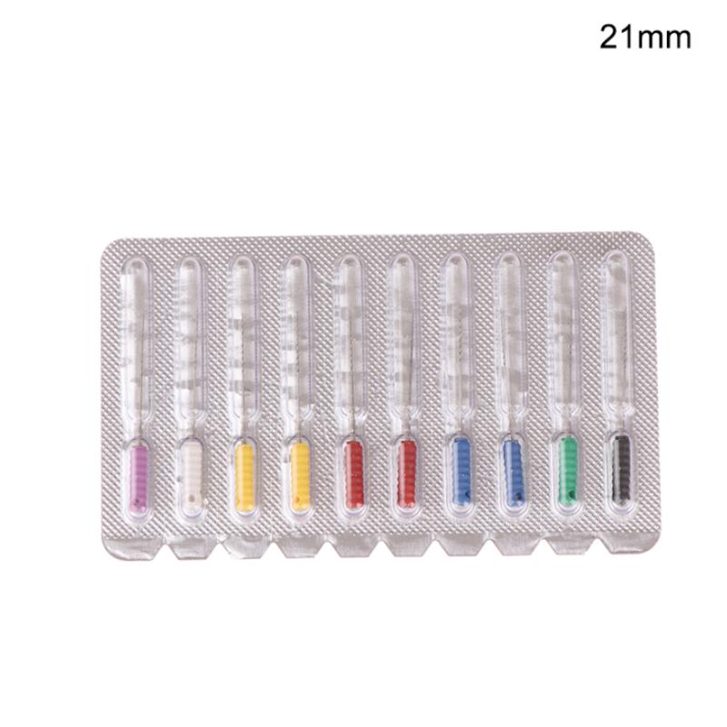 10Pcs Dental Nerve Barbed Broaches Endodontic Instruments Root Canal 21/25Mm Cleaning Hand Use Files Handle Dentistry Tools