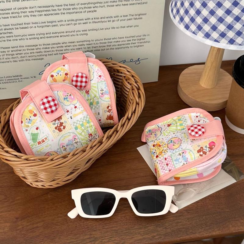 

Летний мини-картхолдер с несколькими слоями, портативная сумка для хранения, мультяшный дизайн, компактный женский кошелек