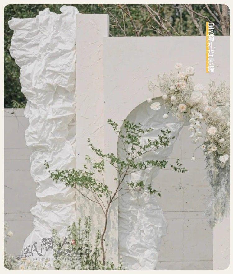 1.2m Wedding Hand-Rubbed Butterfly Pleated Crepe Paper Sheets for Floral Art