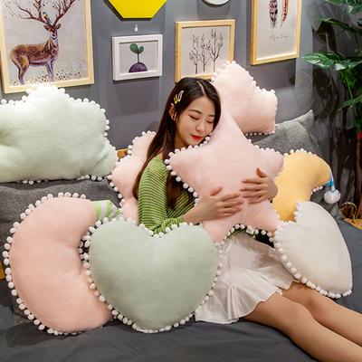 Nordic Ins Wind Star Pillow Love Moon Sofa Pillow Cushion Bedside Chair Backrest Pillow Girl Heart Powder
