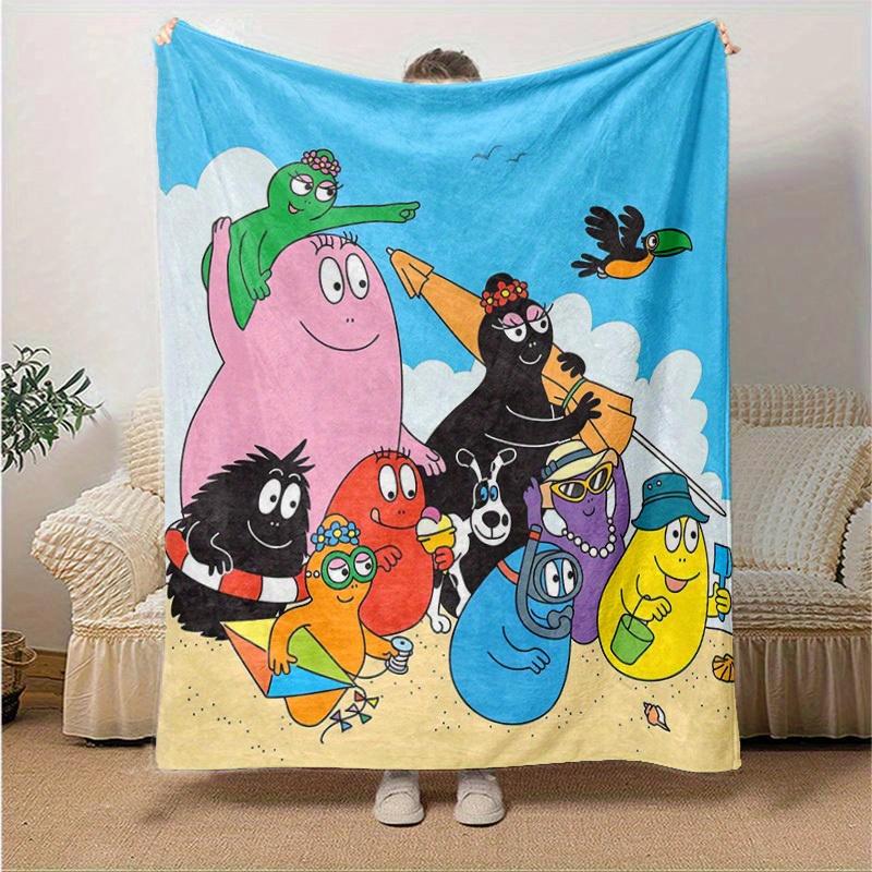 

1pc, Barbapapa Family Throw Blanket, Soft & Cozy Home Decor for Couch, Bed, Travel, Camping, Car, Beach, Office Nap, Perfect Gift for Friends B017 130x150cm