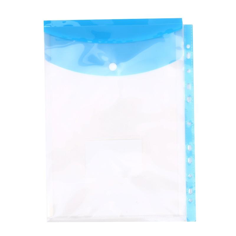 6/12Pcs Transparent PP File Storage Bag A4 Business Big Capacity Document Bag File Case File Bag Transparent Clear Envelope File Folder Bill Folders