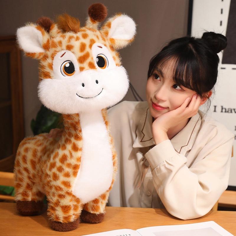 Giraffe Toys Plush Cartoon Animal Stuffed Dolls Room Decorations Gifts Kids