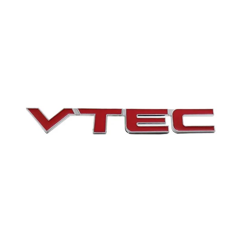 3D Metal VTEC Emblem Badge Sticker for SUV VTEC car Hood Fender trunk Rear Bonnet Nameplate Decal