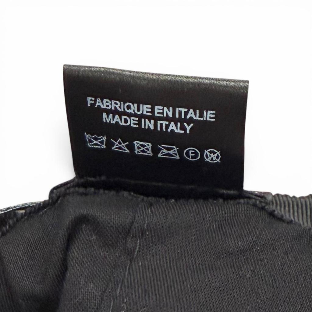 Great CHANEL hat COCO MarkMetal Check Pattern Ribbon Tweed Bucket Bag wool S 22K Used
