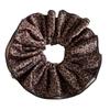 Korean Velvet Leopard Print Double Layer Hair Tie for Women