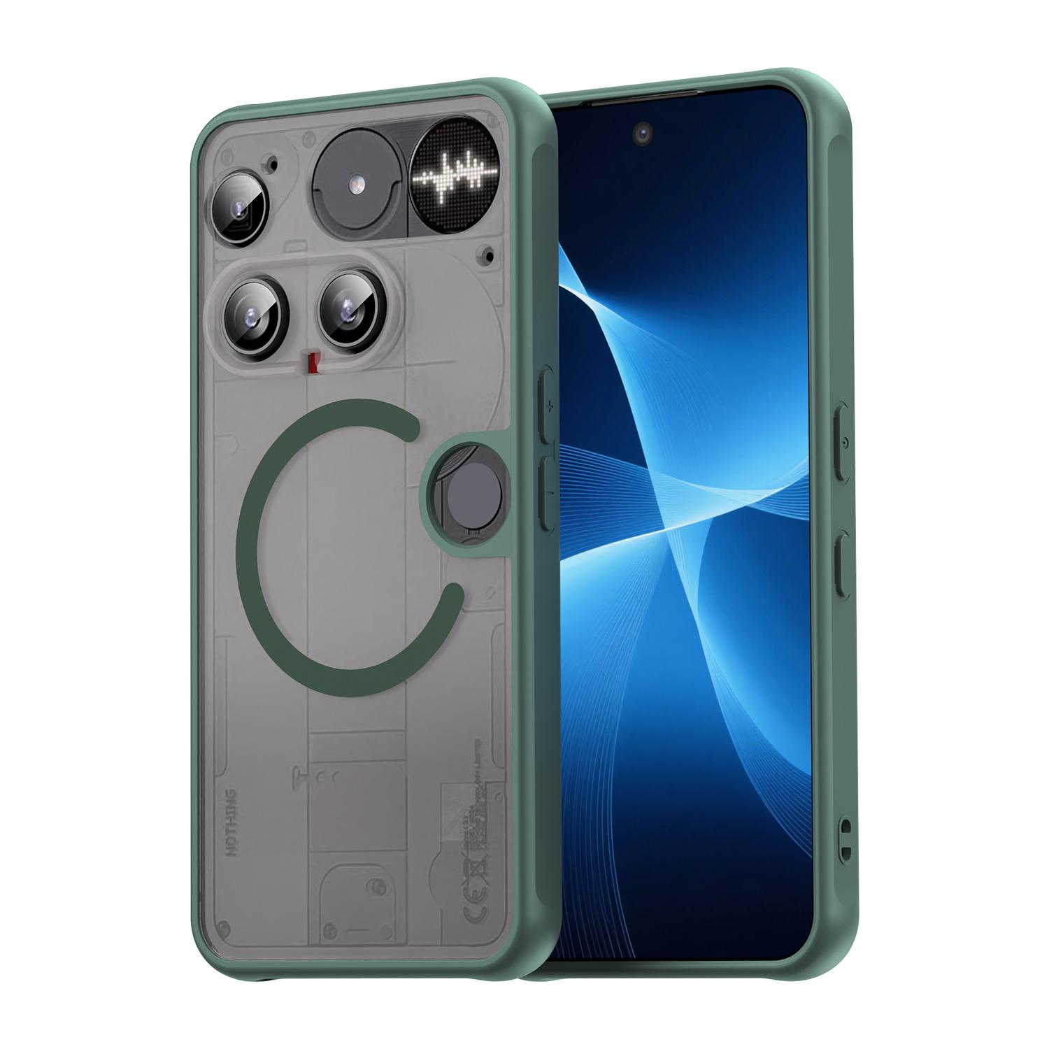 For Nothing Phone3 Matte Case, Compatible with MagSafe Drop Protection Slim Protection Translucent Cover For Nothing Phone 3 PC TPU&just case&Nothing Phone (3)