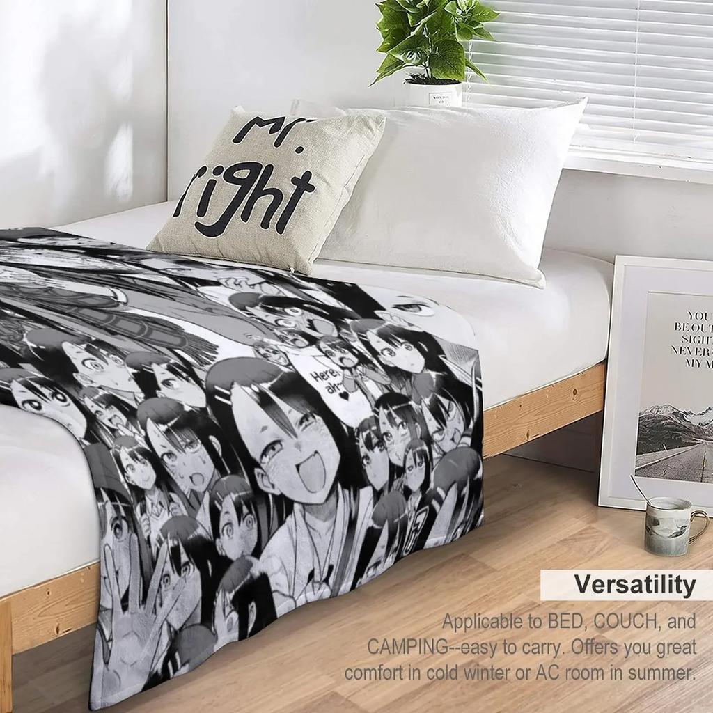 Nagatoro Hayase | Ijiranaide Nagatoro-san Throw Blanket Quilt Blanket Beautiful Blankets Sofa Quilt