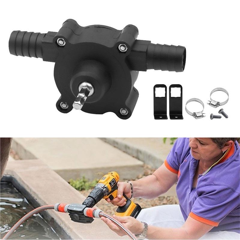 Handheld Drill-Powered Water Pump Portable DC Water Pump Self-Priming Centrifugal Pump