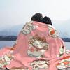 Pattern With Maneki Neko Blanket For Sofa Bed Travel Maneki Neko Luck Desire Cute Wish Japanese Asian Cat