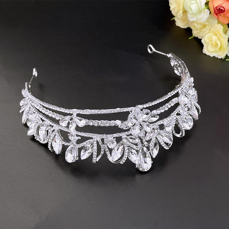 Fashionable Hair Accessories High End Crystal Bridal Crowns  Wedding Gowns Birthday Headwear Banquet Accessories