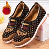 Women's Warm Shoes Nylon Snow Winter Non-slip Thick Warm Mom Cotton Shoes with Velvet Anti Cold Durable Grandma Soft Soled Shoes
