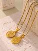 Qiong Yao 18k Gold-Plated Jesus Guardian Chain Necklace - Stainless Steel, Fashion Jewelry