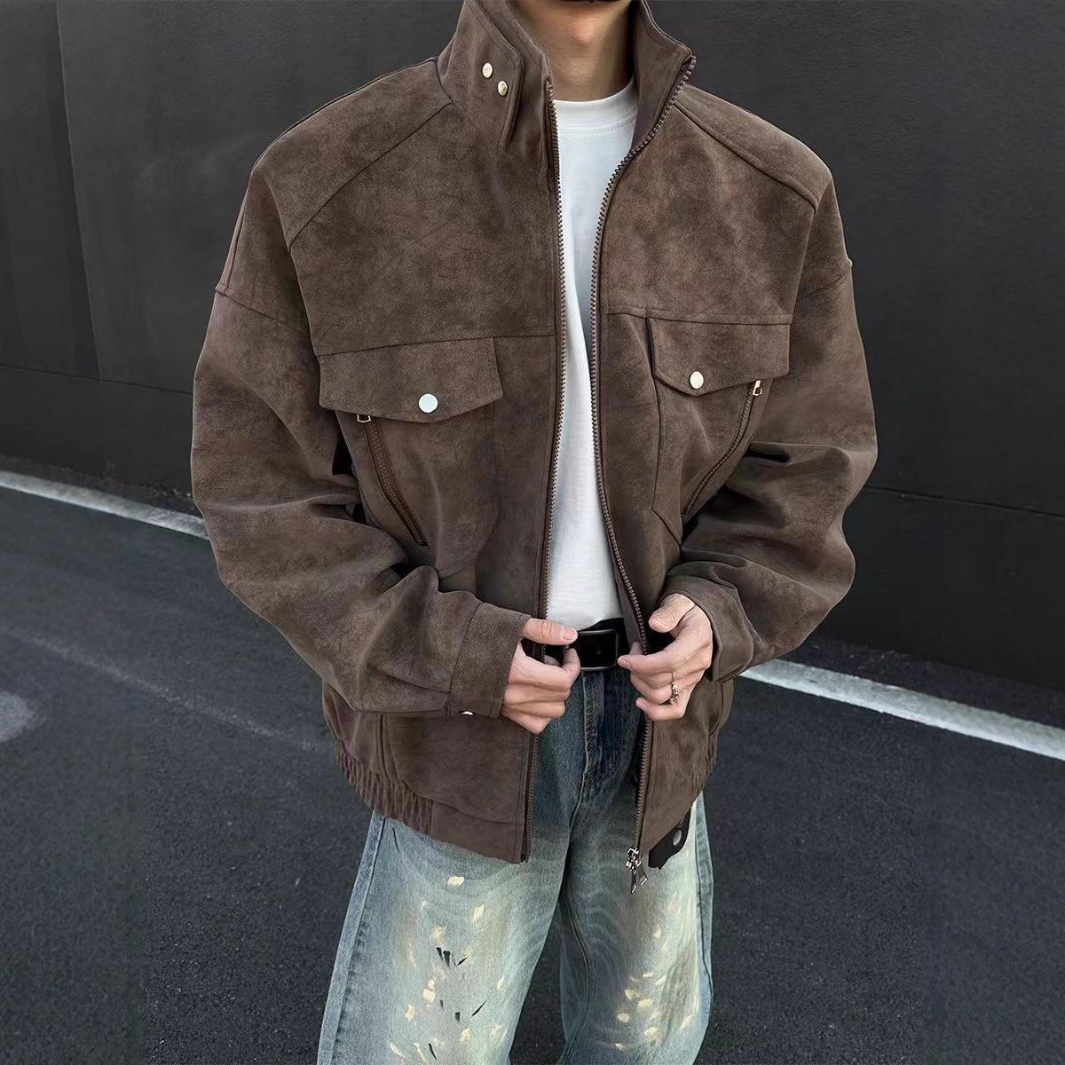 

2025 Anaconda Унисекс Свободная куртка Детройт - Весна/Осень Воротник-стойка 2XL коричневый