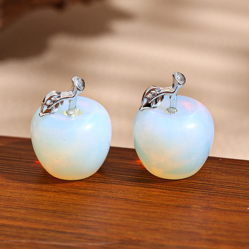 Multicolor Natural Crystal Jade Apple Ornaments - 12 Colors Christmas Gift