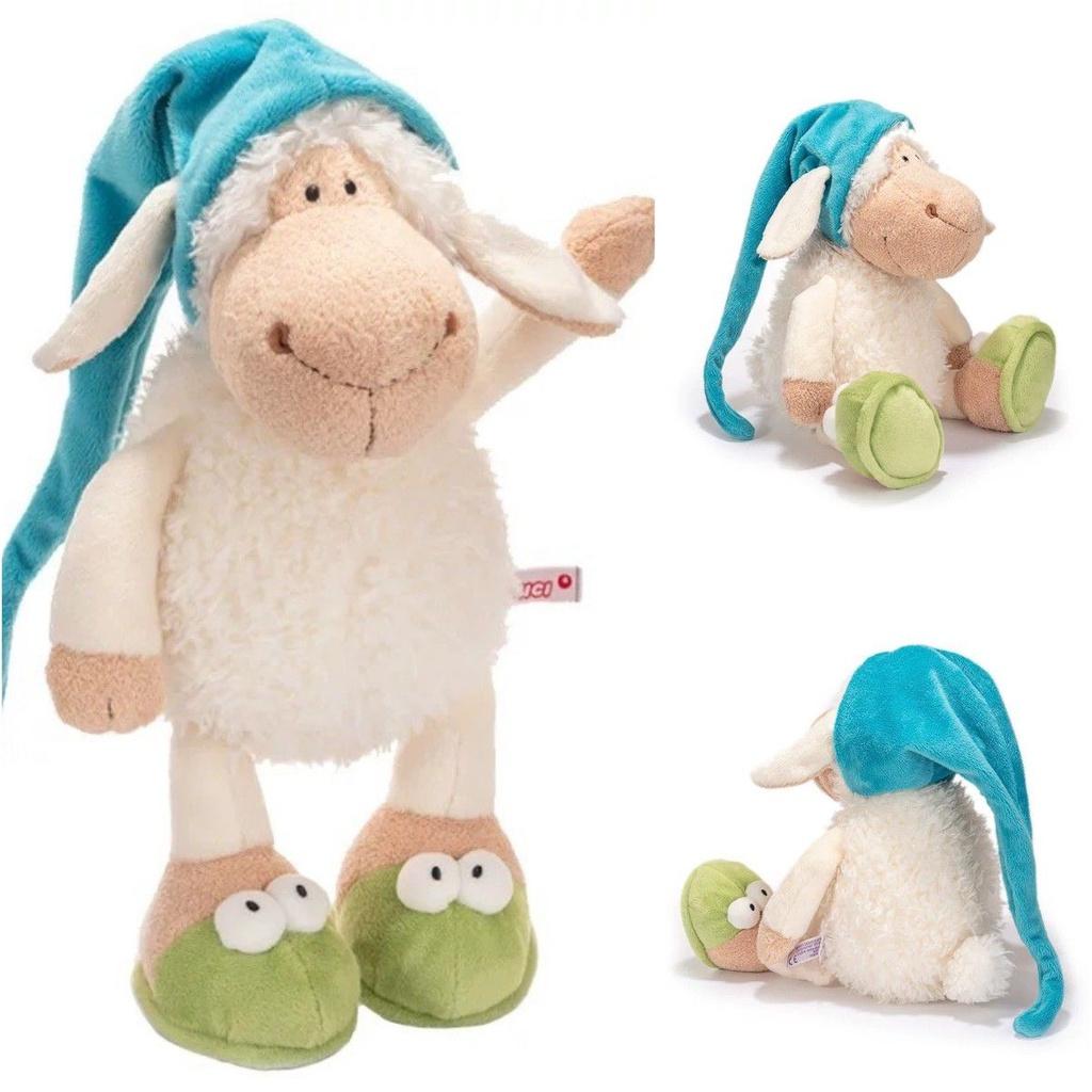 Cute Hooded Plush Sheep Toy Soft Stuffed Sleepy Sheep Doll Childrens Gift Baby