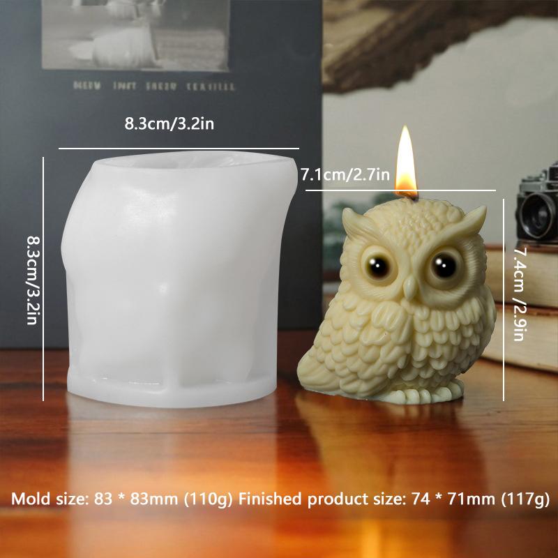 Silicone 3D Sea Shell Shape Candle Mold Owl Molds Cute Christmas Theme candles Making Mold DIY Ornament Making Tool Baking Mould