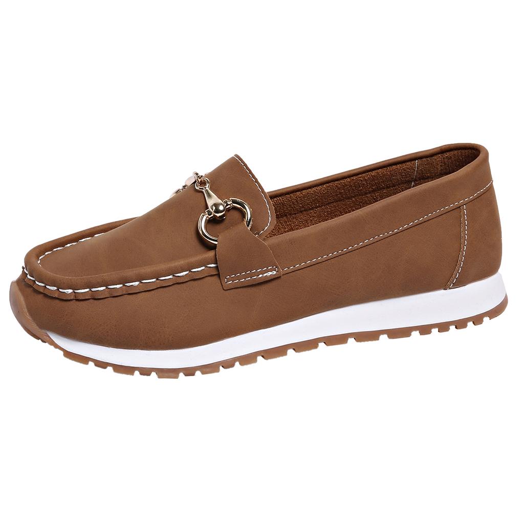 Fashion Ladies Shoes 2025 New Slip On Women's Flats Autumn Round Toe Solid Solft Sole Casual Flat Comfortable Loafers Zapatillas Mujer