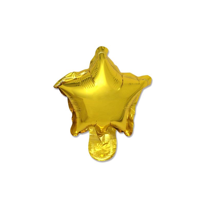 Gold Foil Five-Pointed Star Balloons 5 Inch One Size
