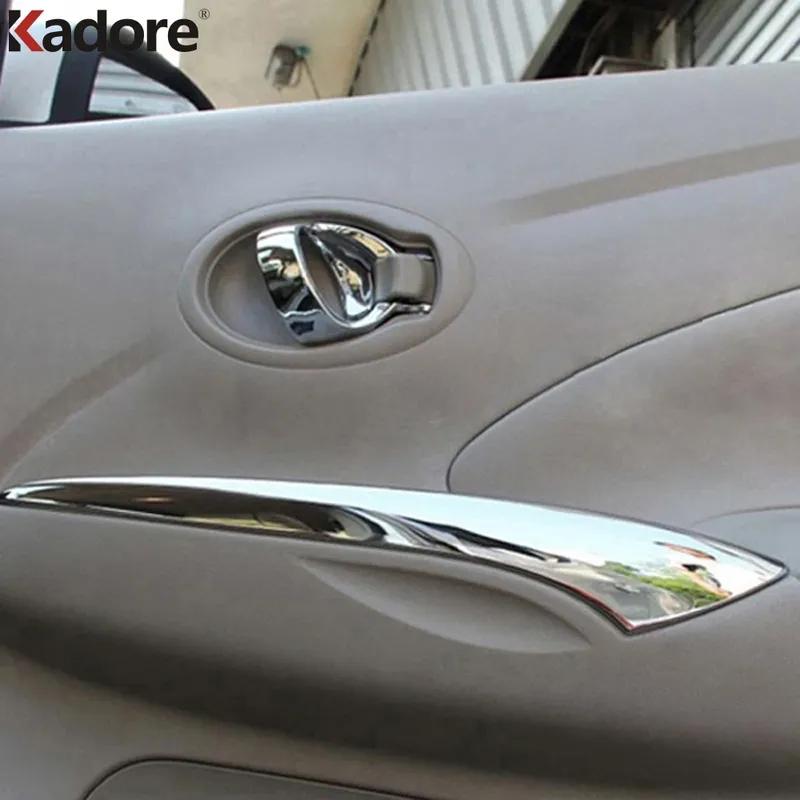For Nissan Versa Sedan 2012 2013 2014 2015 Chrome Car ide Inner Door Armrest Handle Cover Trims Interior Molding Accessories