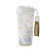 Ceramic Tumbler with Lid and Stainless Steel Straw, Portable, Large Capacity, Spill-proof, Keeps Coffee Hot or Cold, Cute, Stylish 500ml Water Bottle/