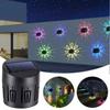 Solar Wall Light RGB Color/Warm White Shadow Lamp Outdoor Decoration Dusk To Dawn for Fence,Front Door, Backyard