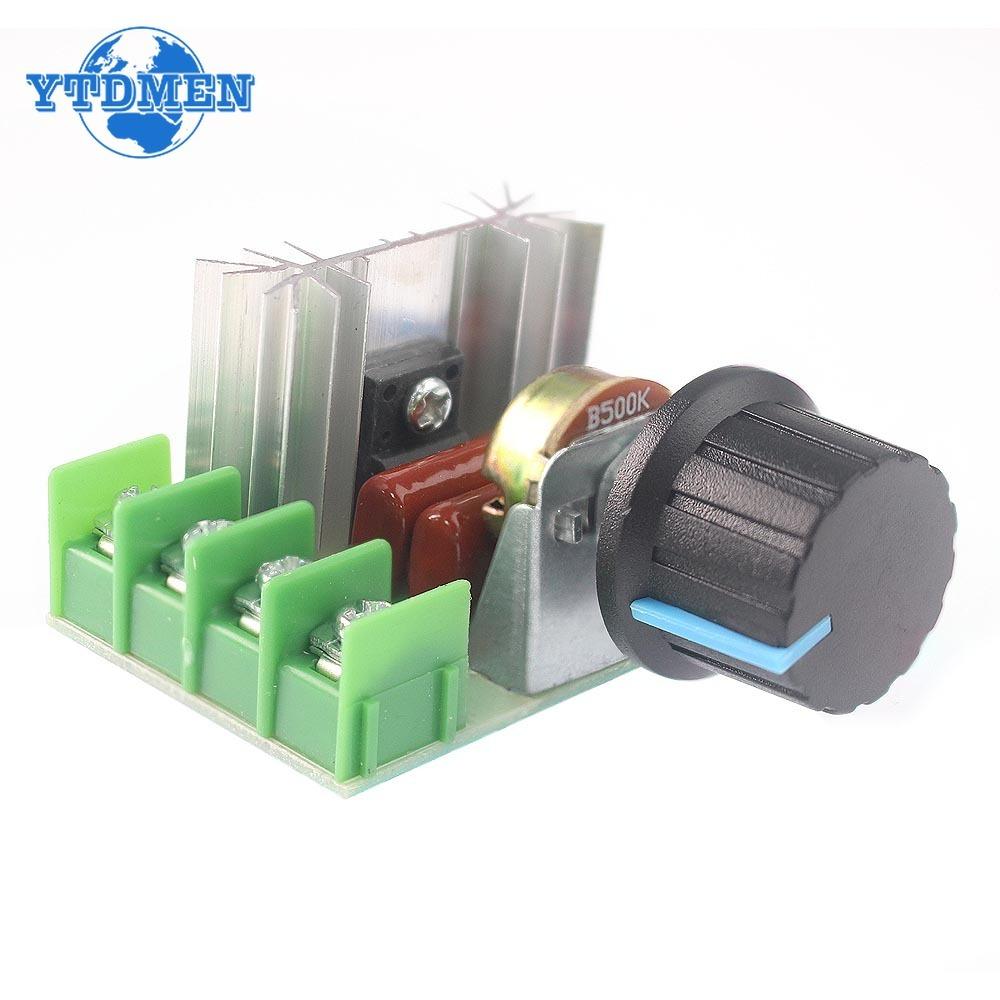 Voltage Regulator 2000 Watt AC 50V-220V Dimmer Motor Speed Controller Thermostat Hight Power Electronic Voltage Regulator Module