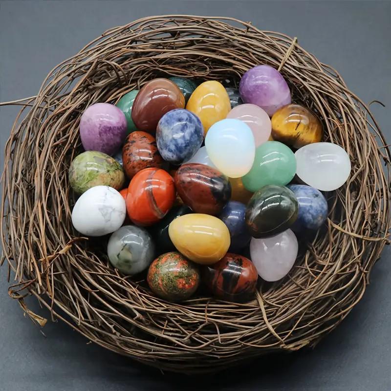 Easter Gemstone Crystal Eggs 2cm - Natural Small Bird Eggs for Display or Play