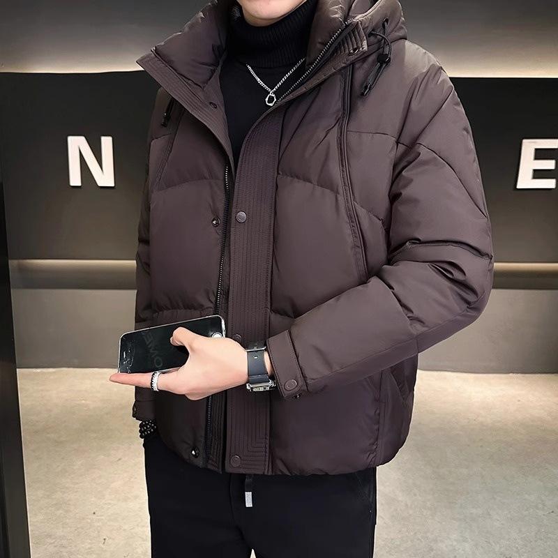 Winter Men's Down Jacket Quality Men's Thickened Bread Jacket Short Hooded Casual Cold Weather Clothing Winter Jacket Cotton Jacket