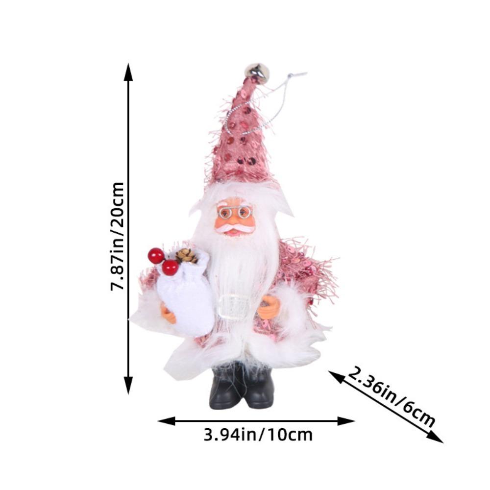 20cm Santa Claus Standing Ornament Christmas Tree Hanging Ornaments Holiday Decorations Christmas Decoration Santa Claus Doll