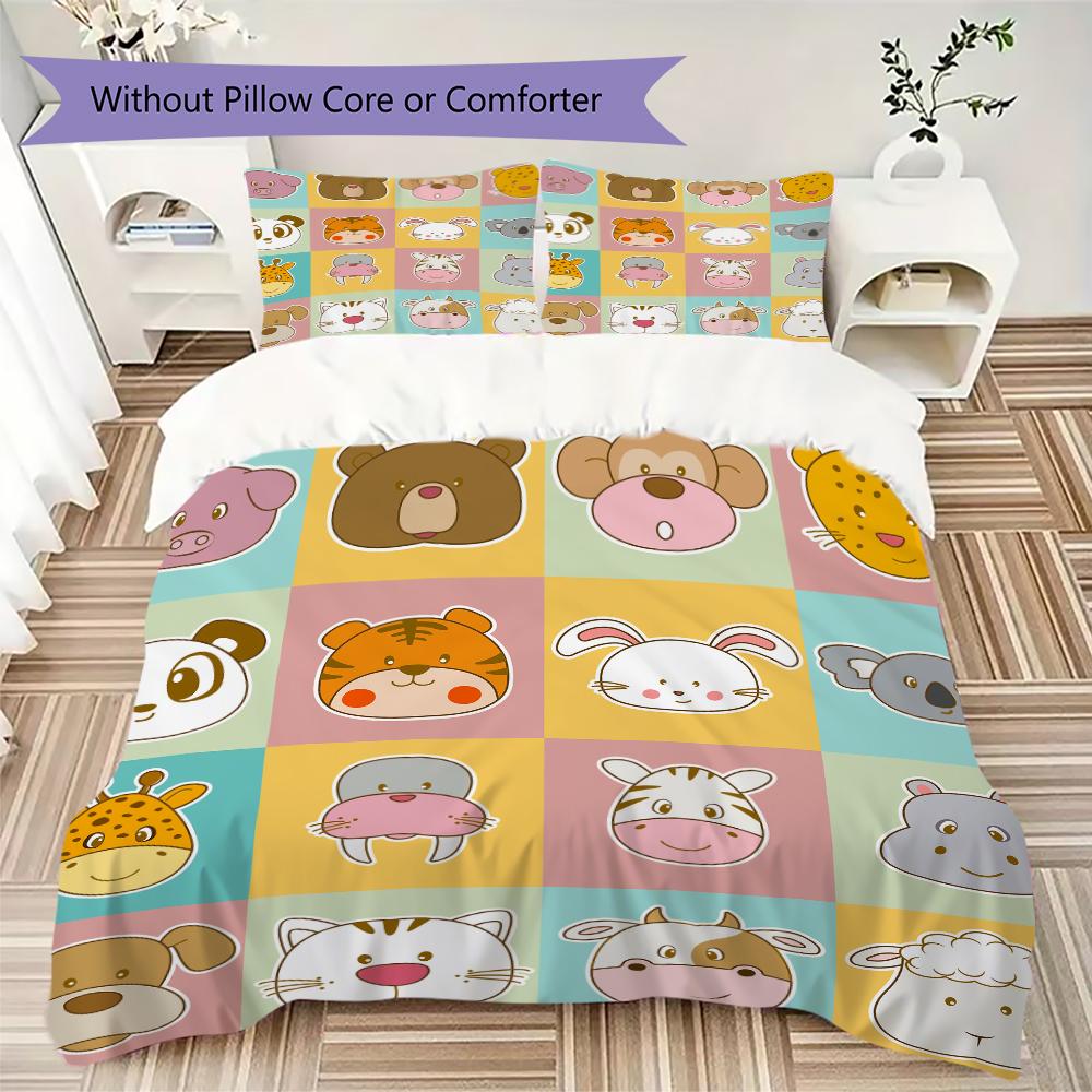 

1PC Brain Teaser Theme Bedding Quilt Set Quilt Cover Pillowcase Home Decoration Birthday Gift (1 * duvet cover + 2 * pillowcase, without core)A3 135x200cm