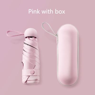 Mini Capsule Umbrella Light Sunny Rainy Umbrella Women Anti-UV Sunshade Umbrella Pocket Sunscreen Umbrella Portable Paraguas