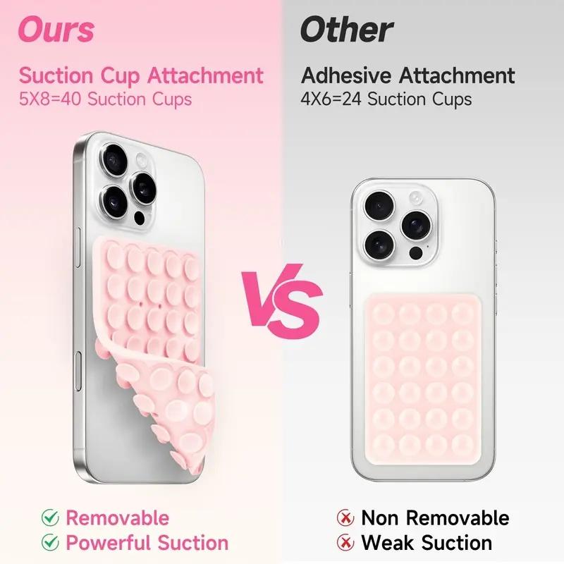 Silicone Suction Cup Phone Holde Multifunctional Fixed Anti-slip Mobile Fixture Double Sided Detachable Phone Rubber Sucker Pad 5