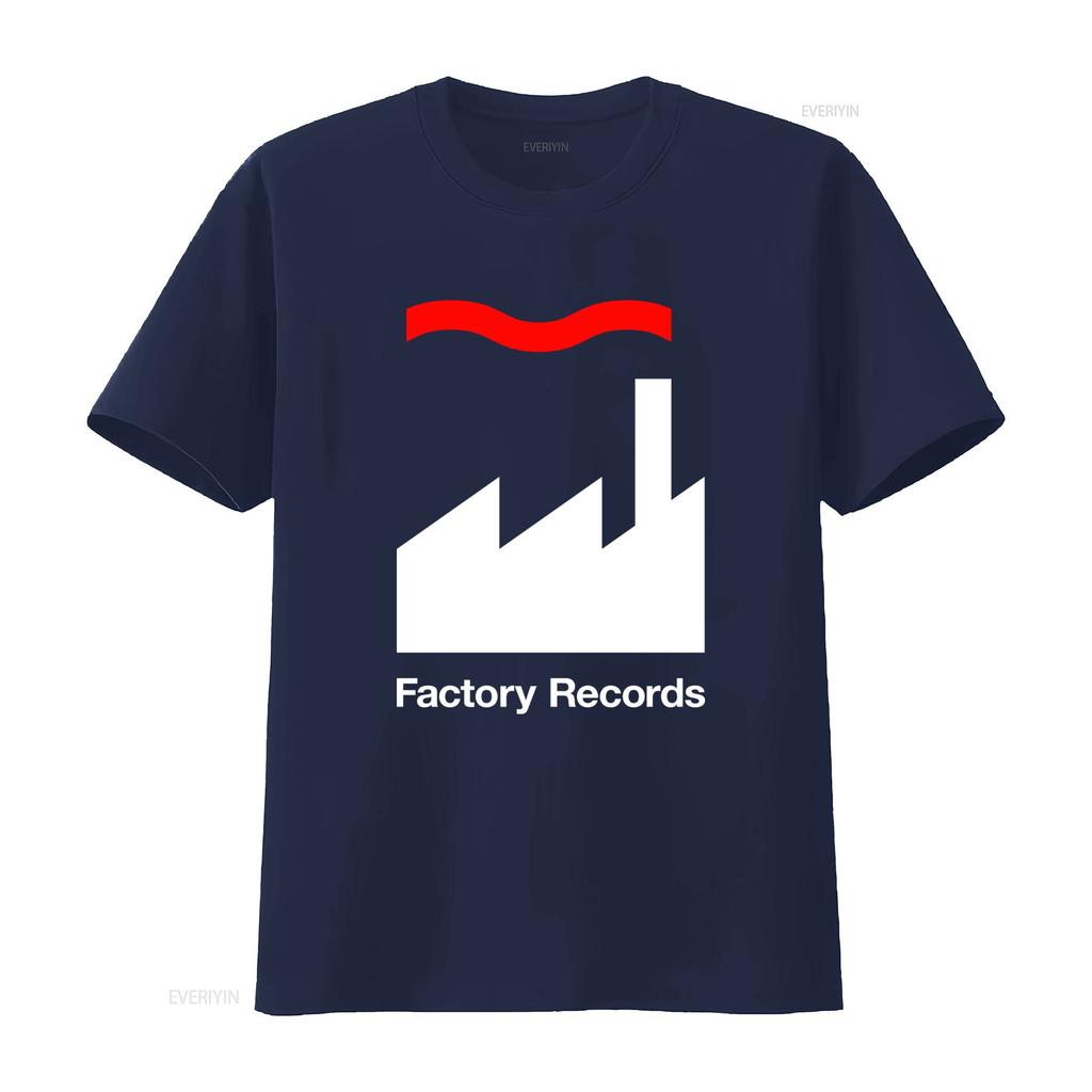 Factory Records T-Shirt Erhältlich in allen Größen S XXL Klassische Schwarz-Weiß-Farben Vintage gewaschen Designer-Kleidung Dehnbar