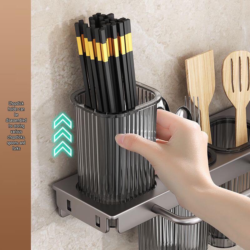 Foldable Wall-Mounted Kitchen Organizer Rack