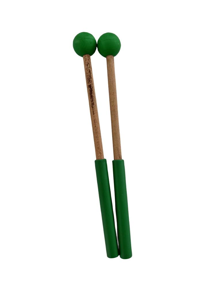 Ethereal Drumsticks: Red Brick Tone Marimba Mallets with Metal Handles