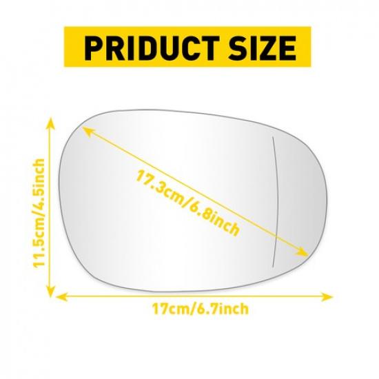 Right Side Mirror Glass Heated 2009-2013 For BMW E81 E90 E91 E92 325i 328i 335i