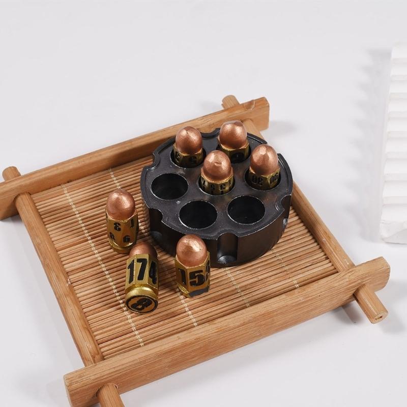 7 Hole Bullet Head Dices Mold Dices Storgae Box Silicone Molds DIY Crystal Epoxy Resin Mold Digital Game Easy To Release
