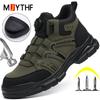 Fashion Men New Safety Shoes Anti-smash Work Shoes Anti Puncture Steel Toe Shoes Security Boots Work Sneakers Protection Shoes