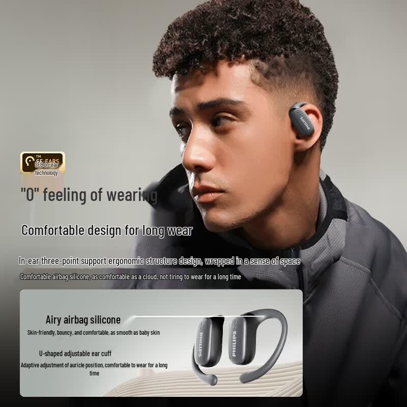 Philips TAT3708 Open-Ear Hook True Wireless Sport Earbuds