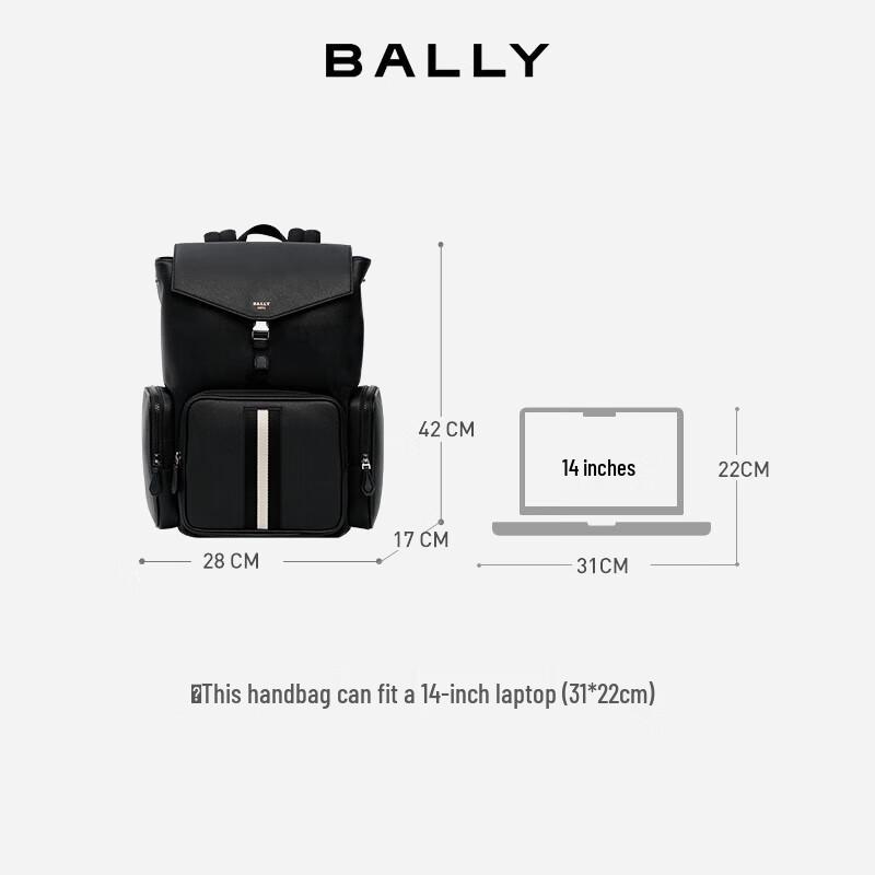 Bally Men's Striped Backpack