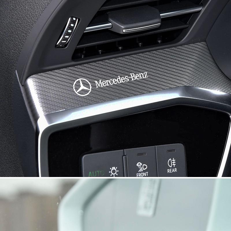 2/5/10 stk Bilinteriør Tilfeldige Klistremerker Bil Ratt Emblem Styling For Mercedes Benz AMG E200 E300 W205 W212 W166 W176 W242 S212 X166 W205 E63